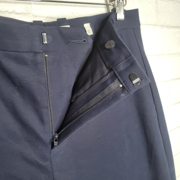 Vince Deep Blue Italian Fabric Trousers - Picture 3 of 5